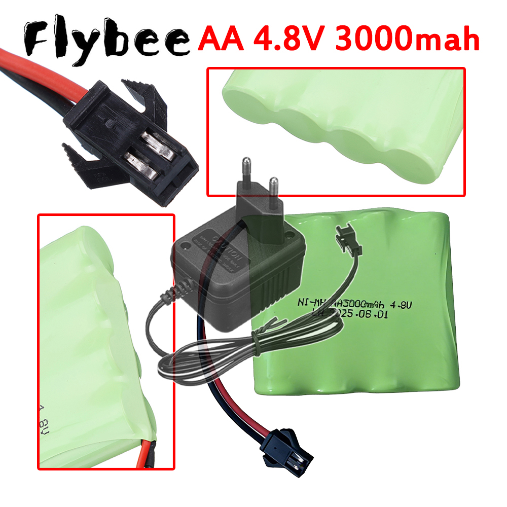 Rc Hobby Charger - بطارية قابلة لإعادة الشحن NiMH 4.8