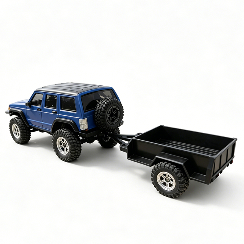Hobby Rc Van - مقطورة ذات عجلتين/4 عجلات للتحميل الخلفي،