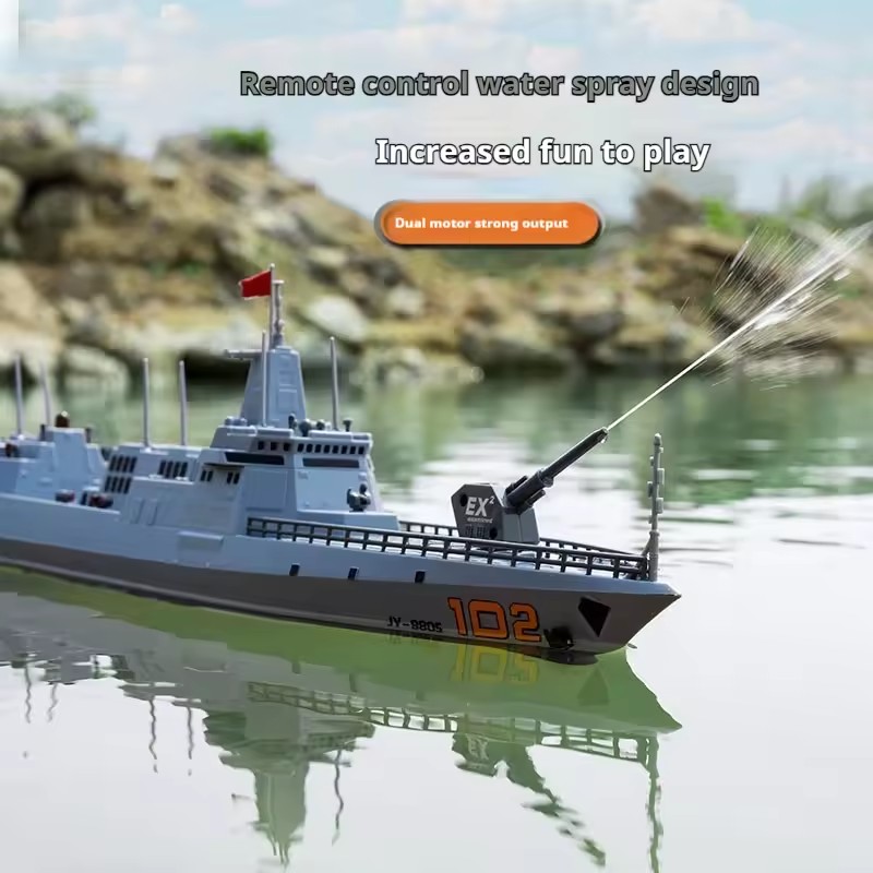 جديد: مدمرة تحكم عن بعد عالية  - مراجعة Rc Hobby Grade Boat وسعره